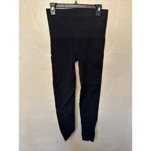 Spanx XL Black Seamless Ankle Zip Leggings Pants